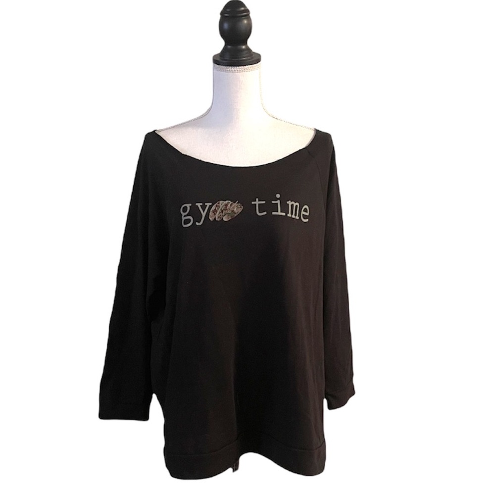 “Gym Time” Black Shirt-Size XL NWT